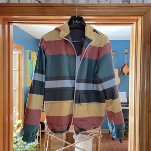 Zara mens striped hoodie jacket